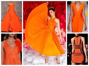 Платье оранжевого цвета