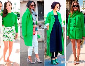 Яркие оттенки зелени в повседневной одежде